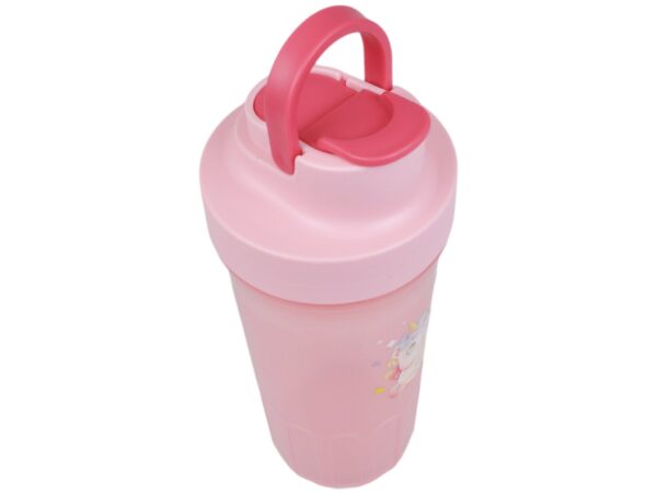 LUNCHBOX ŚNIADANIÓWKA POJEMNIK NA ŚNIADANIE OBIAD SZTUĆCE Z BIDONEM ZESTAW - różowy siedzący jednorożec