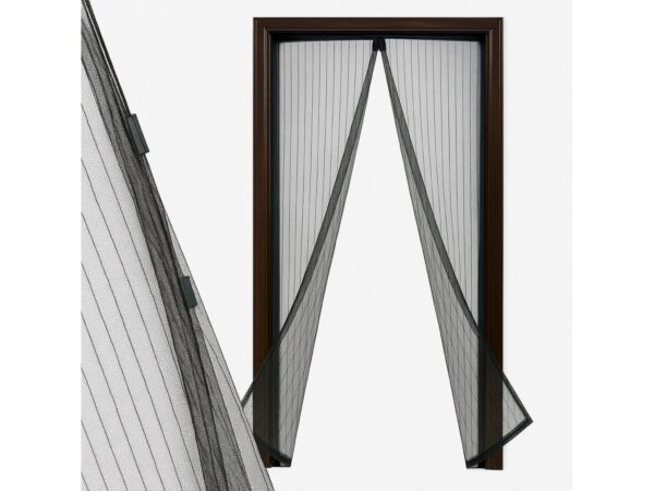 MOSKITIERA SIATKA NA DRZWI Z MAGNESEM - czarny