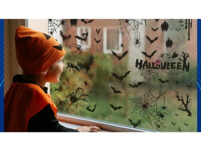 NAKLEJKI NA OKNO HALLOWEEN NIETOPERZE