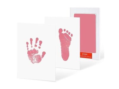 ODCISK RĄCZKI STÓPKI NIEBRUDZĄCY 15,3x10 - różowy