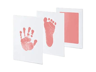 ODCISK RĄCZKI STÓPKI NIEBRUDZĄCY 15,3x10 - różowy