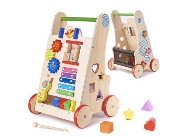 PCHACZ DLA DZIECKA CHODZIK DREWNANY 6w1