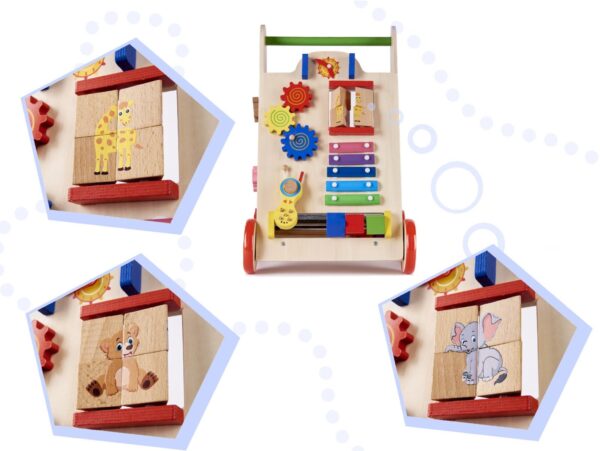 PCHACZ DLA DZIECKA CHODZIK DREWNANY 6w1