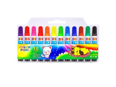 PISAKI MAZAKI FLAMASTRY 12 KOLORÓW JUMBO