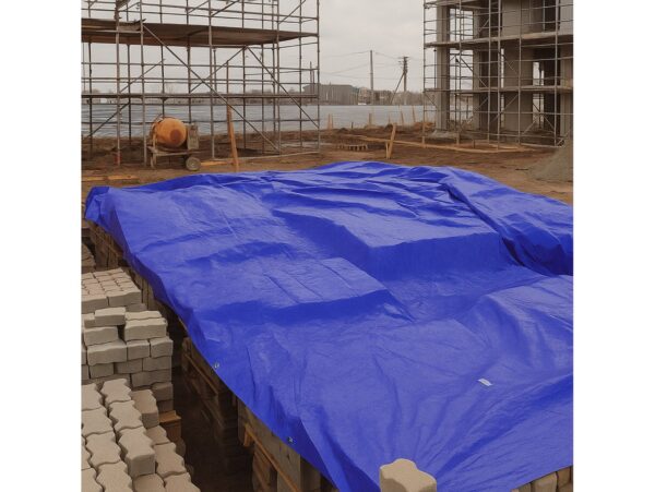 PLANDEKA PLANDEKI PE NIEBIESKA WZMACNIANA 4x6