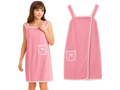 RĘCZNIK DAMSKI SZLAFROK - różowy