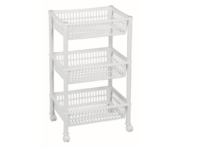 REGAŁ 3 PÓŁKI TROLLEY JUMBO ECO PLAST TEAM 1268 - biały