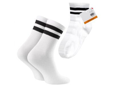 SKARPETY SPORTOWE WYSOKIE 3 PARY 39-44 - biały