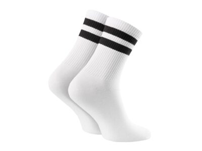 SKARPETY SPORTOWE WYSOKIE 3 PARY 39-44 - biały