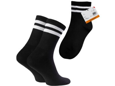 SKARPETY SPORTOWE WYSOKIE 3 PARY 39-44 - czarny