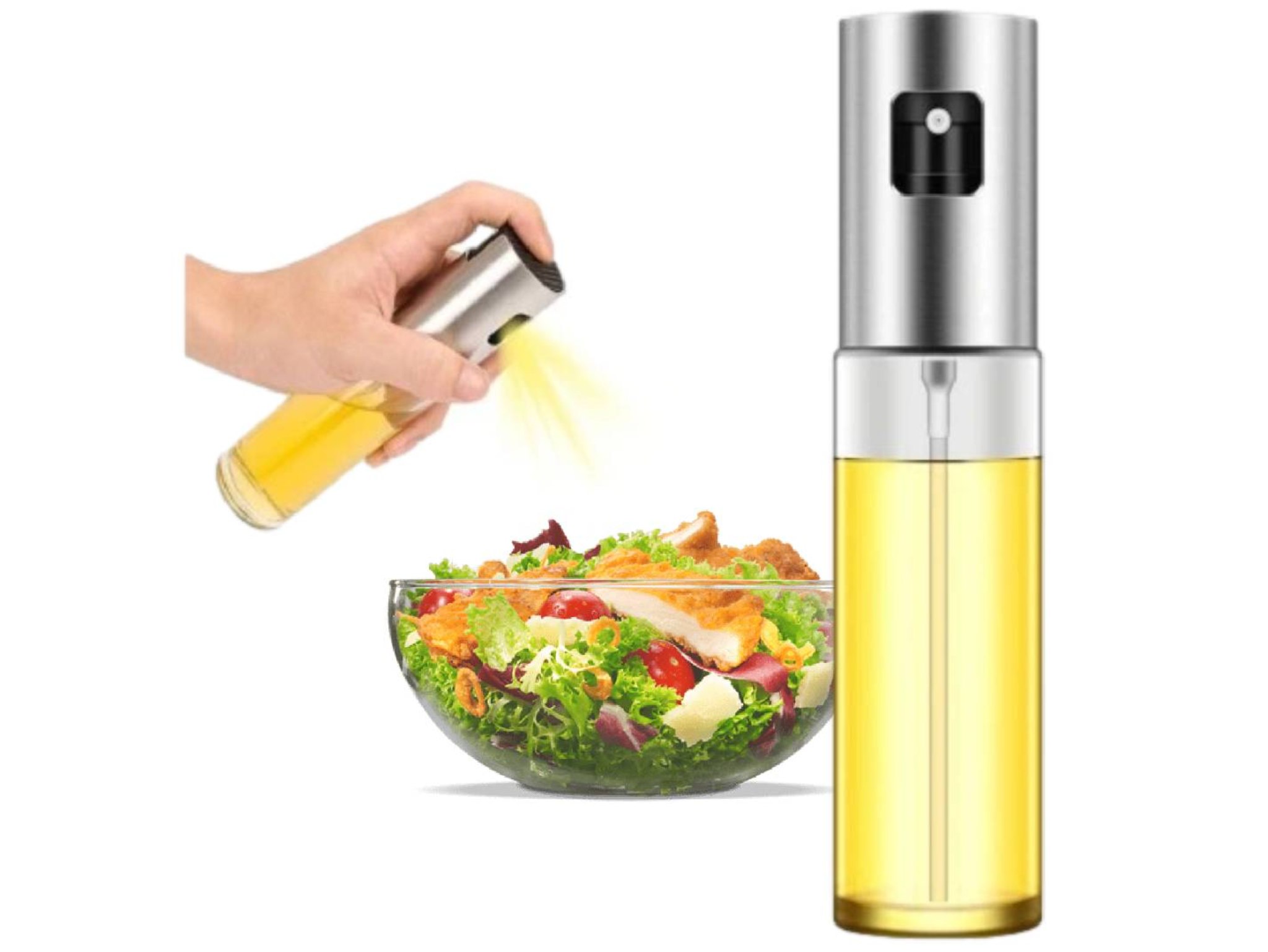 SPRYSKIWACZ DO OLEJU OLIWY 100ml 3SZT SREBRNY