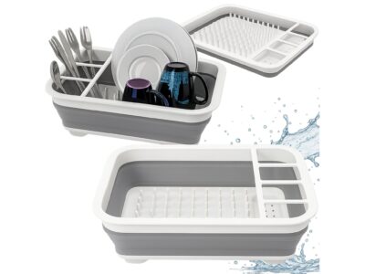 SUSZARKA DO NACZYŃ SKŁADANA SILIKONOWA OCIEKACZ