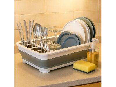 SUSZARKA DO NACZYŃ SKŁADANA SILIKONOWA OCIEKACZ