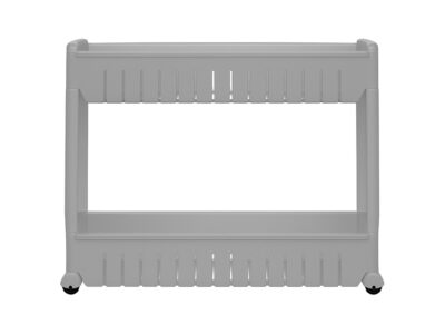 SZAFKA REGAŁ NA KÓŁKACH 3 PÓŁKI PÓŁKA - szary