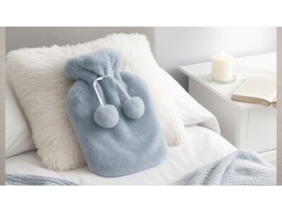 TERMOFOR GUMOWY PLUSZOWY FUTERKO 1,7L - jasny szary