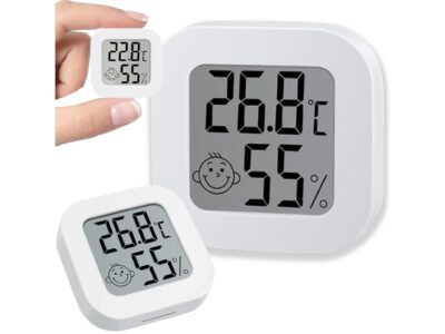 TERMOMETR HIGROMETR POKOJOWY SAMOPRZYLEPNY - biały