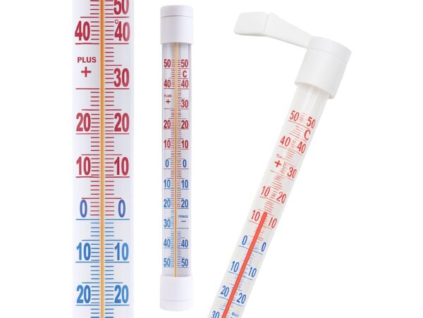 TERMOMETR OKIENNY ZAOKIENNY 21cm - biały