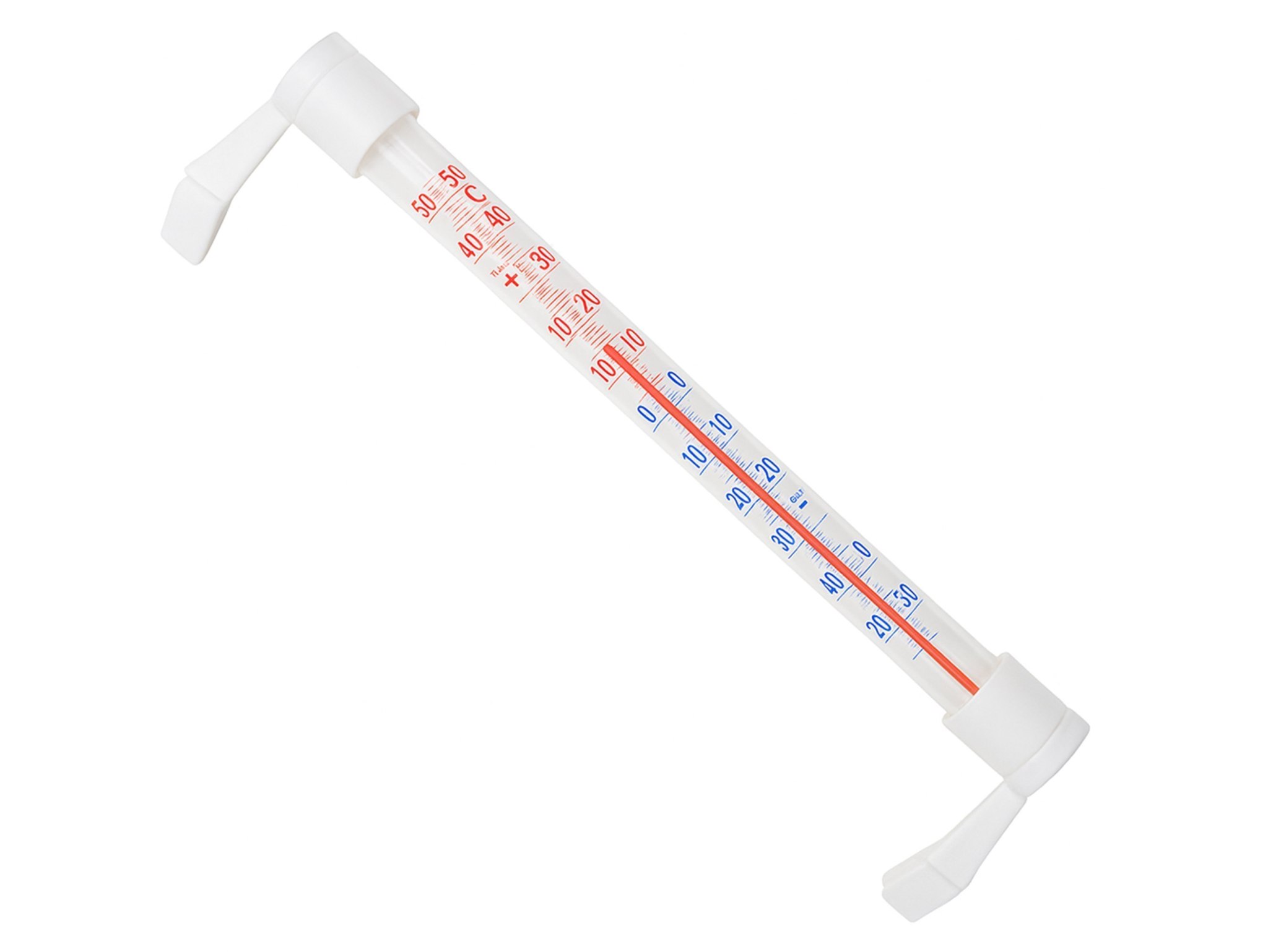 TERMOMETR OKIENNY ZAOKIENNY 21cm - biały