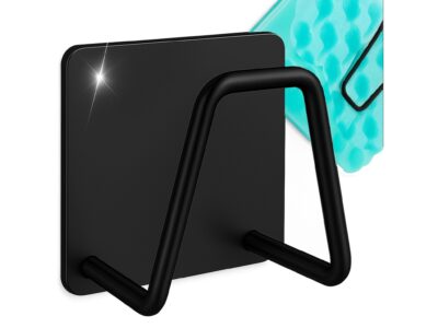 UCHWYT WIESZAK HACZYK KUCHENNY NA GĄBKĘ - czarny