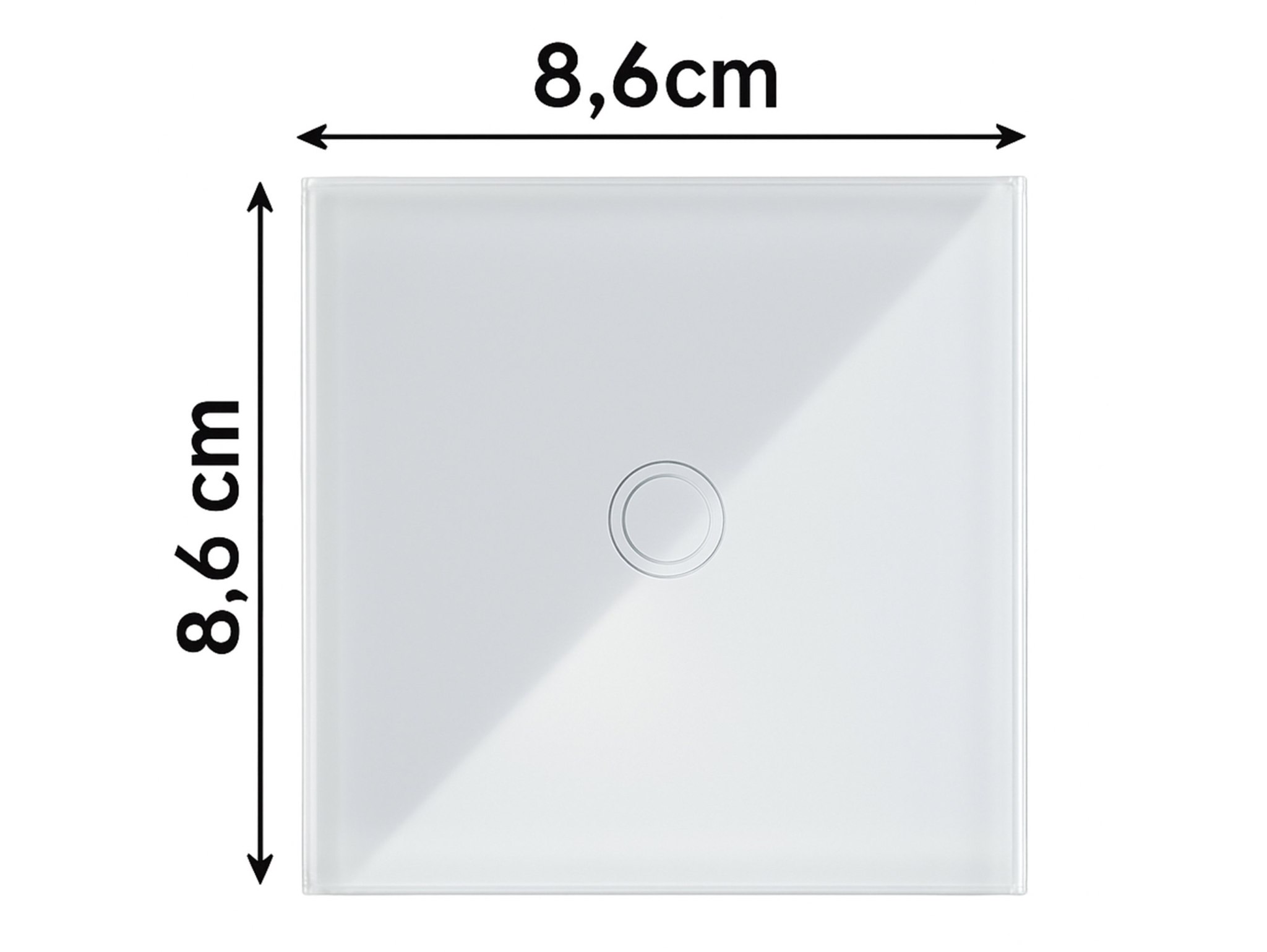 WŁĄCZNIK ŚWIATŁA LED PANEL DOTYKOWY - biały