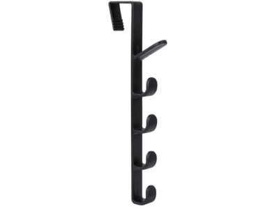 WIESZAK HACZYKI NA DRZWI 5 HACZYKÓW - czarny