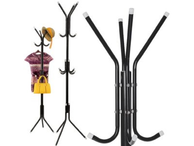 WIESZAK NA UBRANIA STOJĄCY - czarny