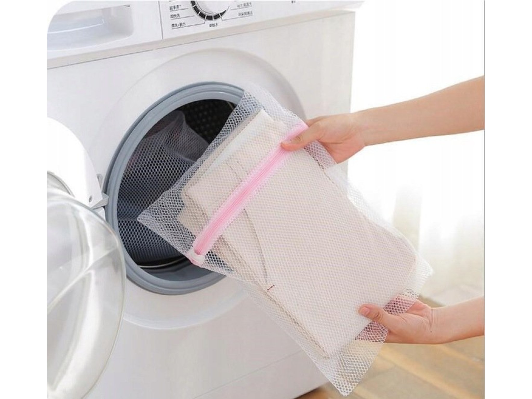 WOREK SIATKA DO PRANIA BIELIZNY Z ZAMKIEM 60x50