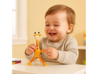 ŻYRAFA ANTYSTRESOWA SENSORYCZNA - pomarańczowa