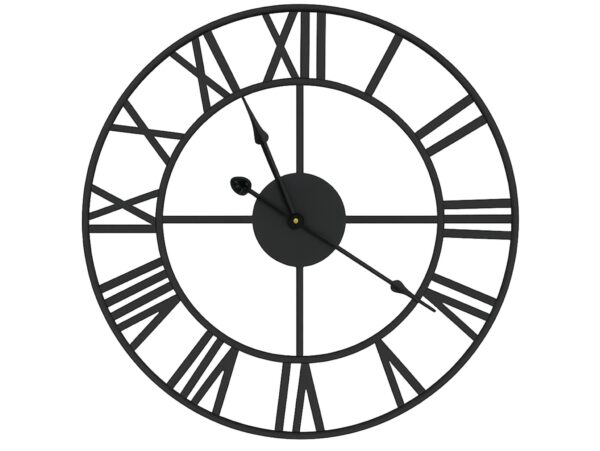 ZEGAR ŚCIENNY RETRO LOFT RZYMSKI METALOWY 50cm