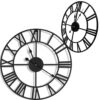 ZEGAR ŚCIENNY RETRO LOFT RZYMSKI METALOWY 50cm