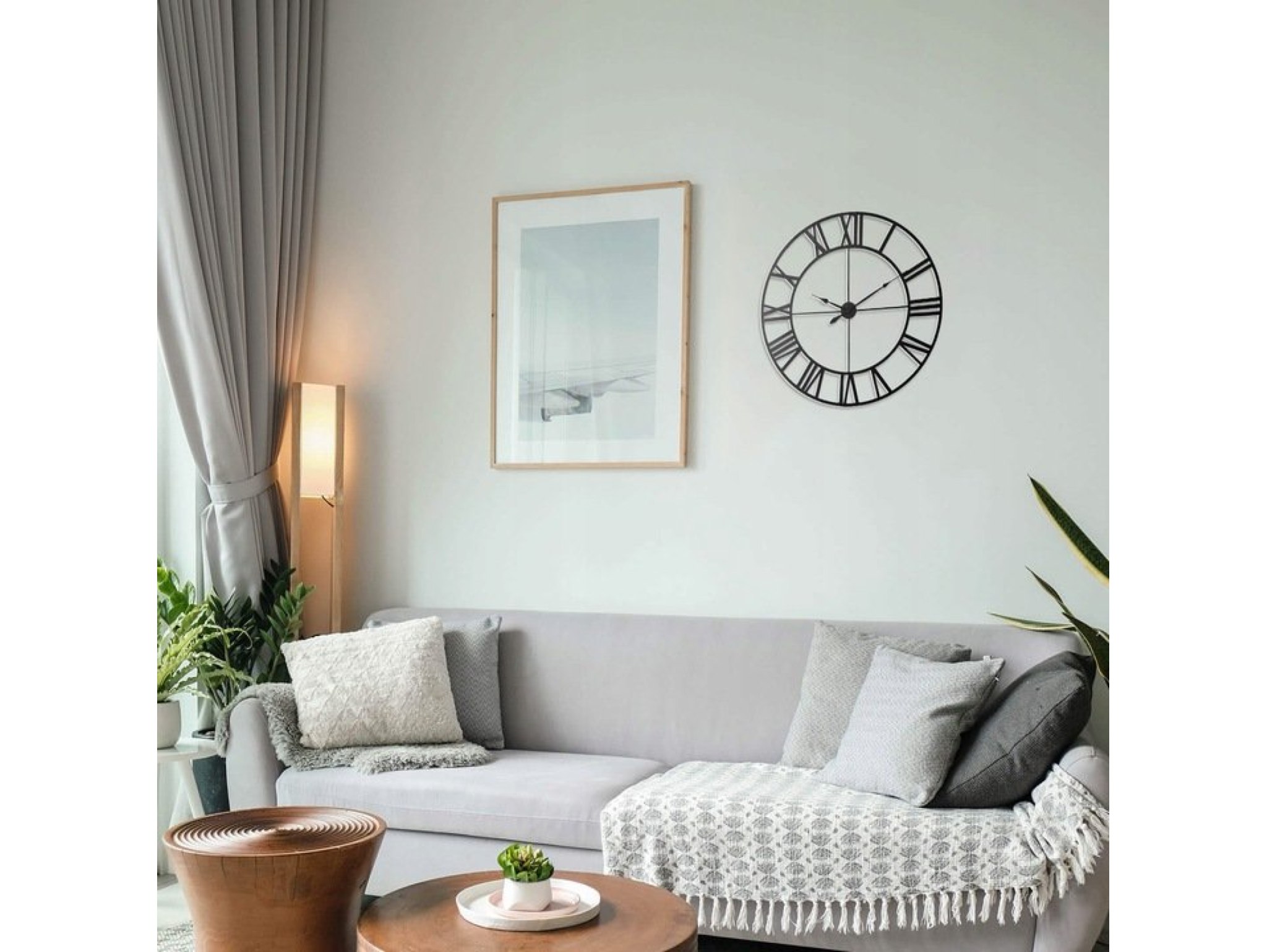 ZEGAR ŚCIENNY RETRO LOFT RZYMSKI METALOWY 50cm