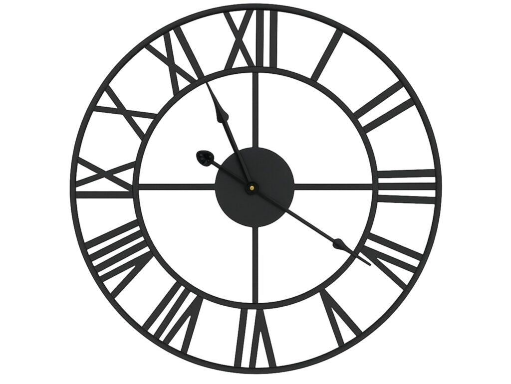 ZEGAR METALOWY ŚCIENNY RETRO LOFT 50CM - wzór 2