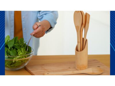 ZESTAW PRZYBORÓW KUCHENNYCH BAMBUSOWYCH