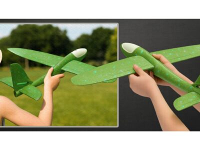 ZESTAW SAMOLOTÓW STYROPIANOWYCH 47 CM LED 6SZT