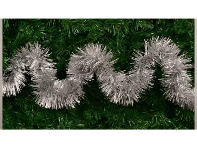 ŁAŃCUCH CHOINKOWY 6cm/2m - srebrny