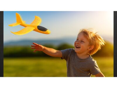 AMOLOT ZABAWKA STYROPIANOWY SZYBOWIEC RZUTKA 47 CM - pomarańczowy