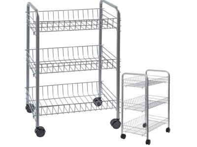 ARTEX REGAŁ NA KÓŁKACH WINNY 3/WINNY 3 SREBRNY 5905399715052