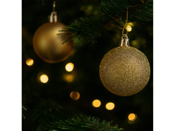 BOMBKI CHOINKOWE TUBA 10CM 4SZT + BOMBKI CHOINKOWE TUBA 6CM 8SZT - złote