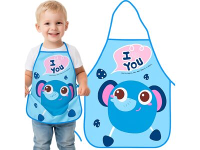 FARTUCH DZIECIĘCY DO PRAC PLASTYCZNYCH FOLIOWY - niebieski