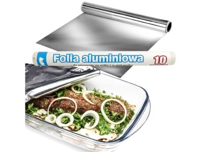 FOLIA ALUMINIOWA SPOŻYWCZA 10m MOCNA DO ŻYWNOŚCI
