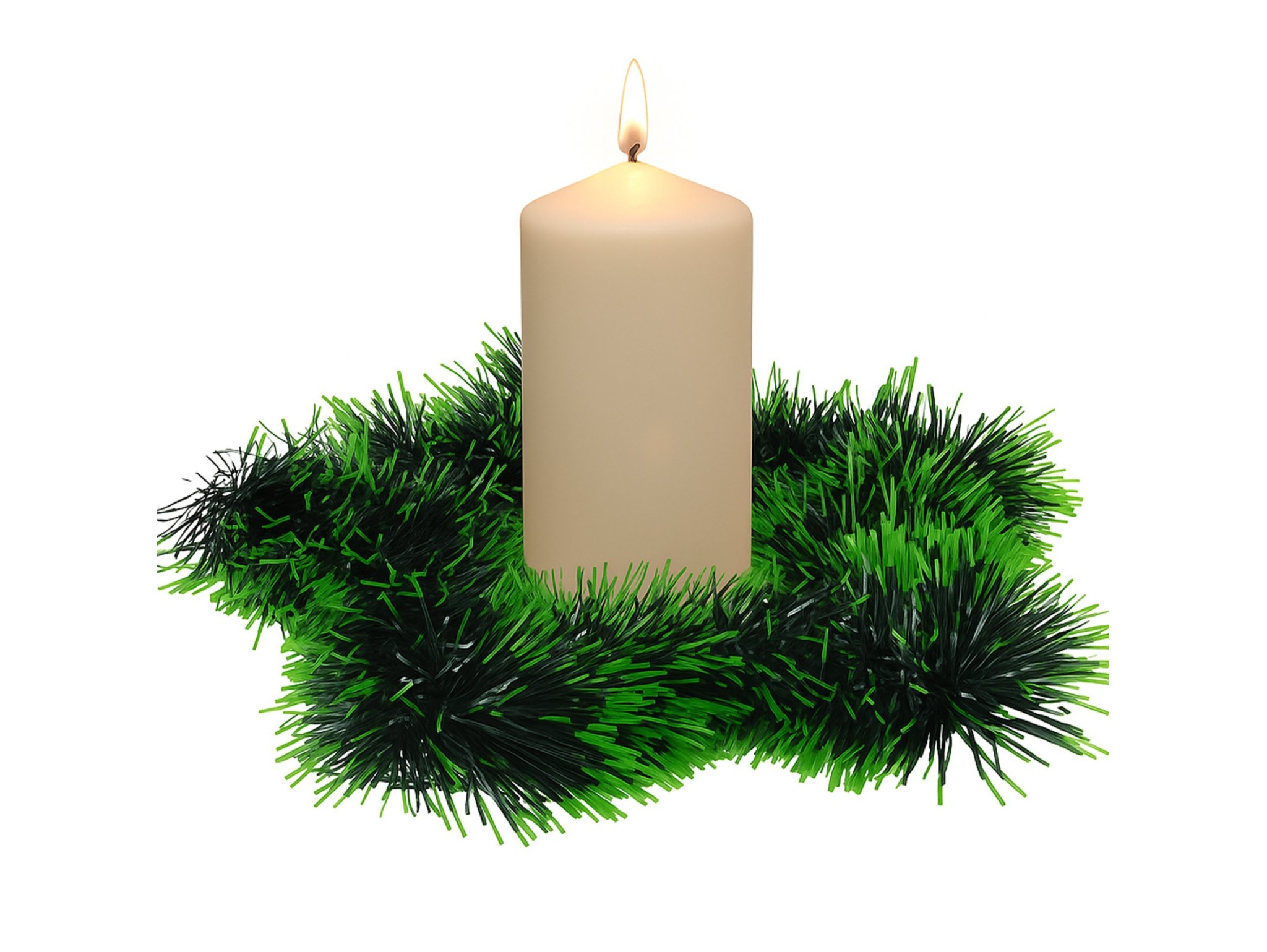 GWIAZDA ŚWIĄTECZNA Z ŁAŃCUCHA 34CM - zielony