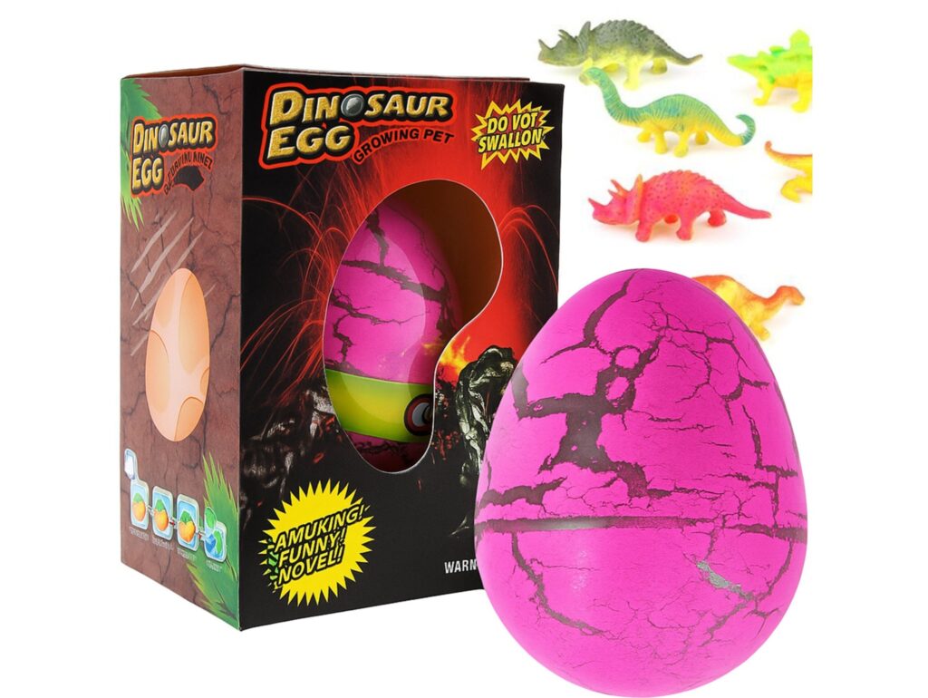 JAJKO ROSNĄCEGO DINOZAURA 5,5CM - różowy