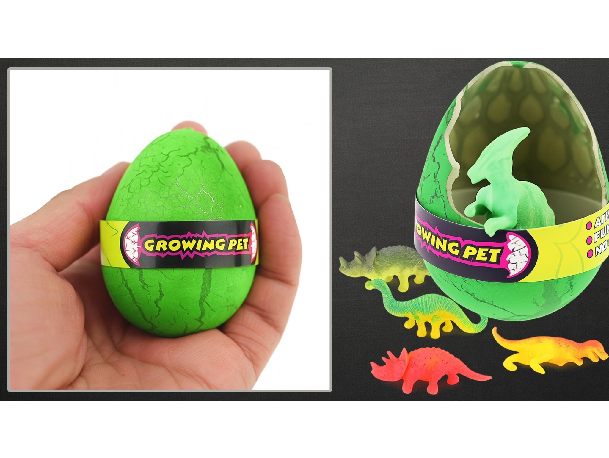 JAJKO ROSNĄCEGO DINOZAURA 5,5CM - zielony