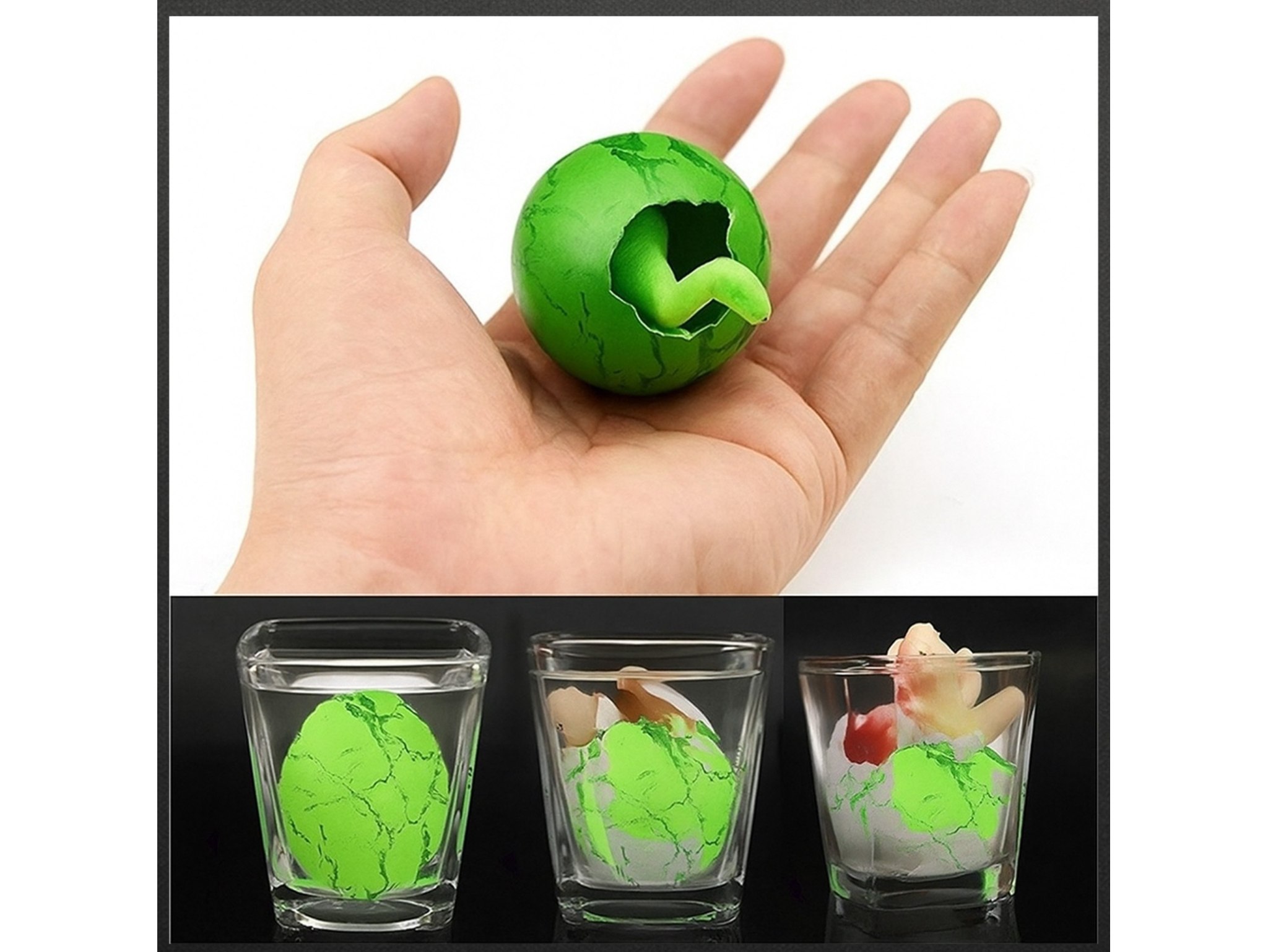 JAJKO ROSNĄCEGO DINOZAURA 5,5CM - zielony