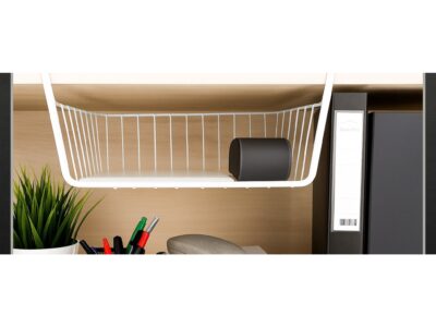 KOSZYK WISZĄCY DO SZAFY PODWIESZANY 32x25x10cm - biały