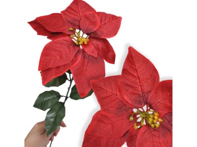 KWIAT GWIAZDA BETLEJEMSKA POINSECJA POJEDYNCZA 65CM - czerwony cieniowany