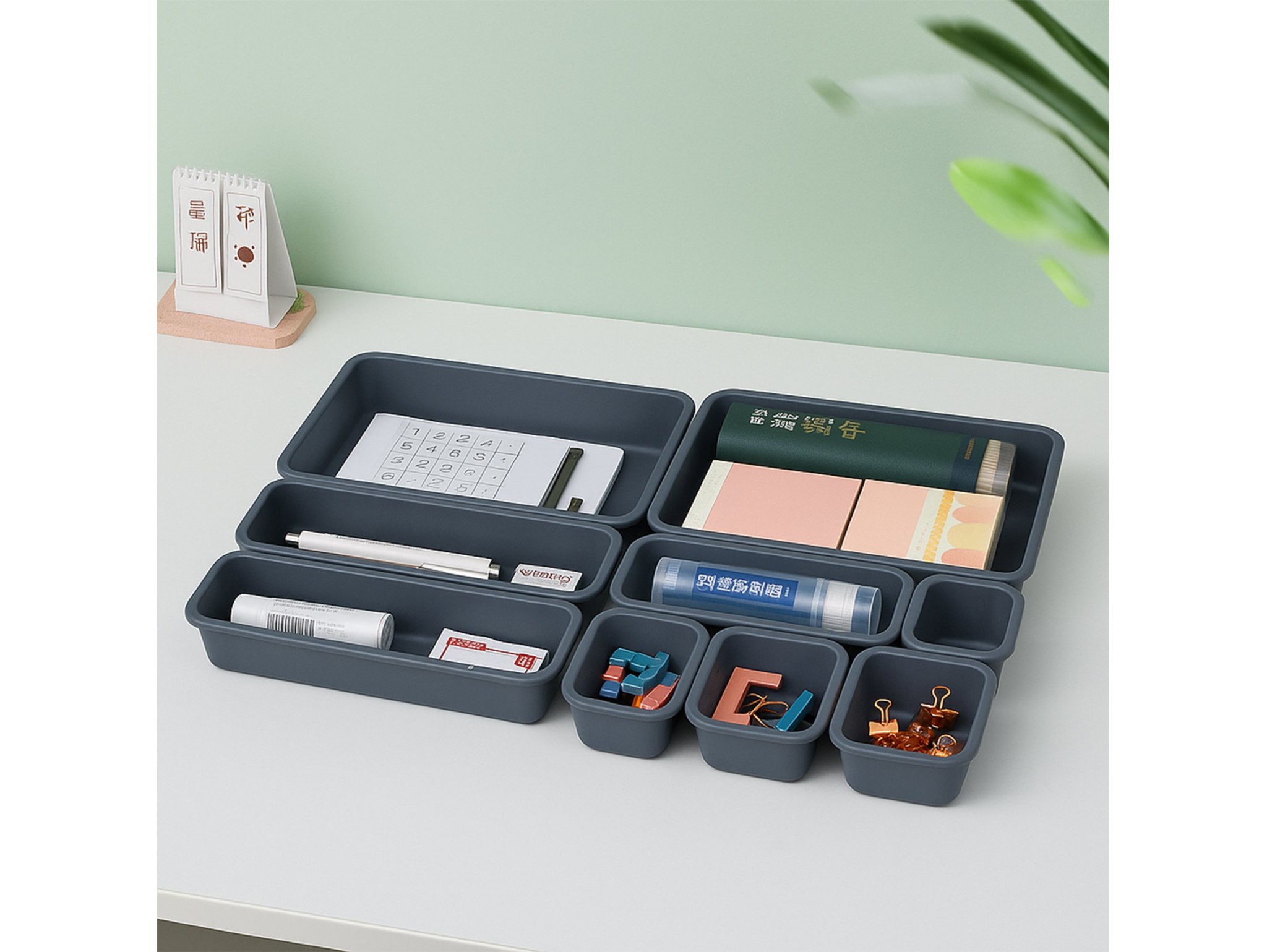 ORGANIZER MODUŁOWY 8SZT - szary ciemny