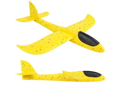 SAMOLOT ZABAWKA STYROPIANOWY SZYBOWIEC RZUTKA 47 CM - żółty