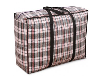 TORBA GOSPODARCZA 68x50x24cm - czerwona kratka