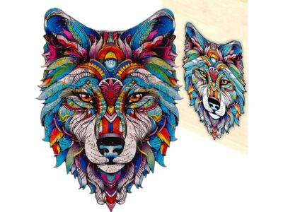 UKŁADANKA DREWNIANA PUZZLE - wilk